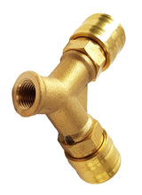BRASS AIR CONNECTOR Y-TYPE | 1/4" FEMALE THREAD (AH12022)