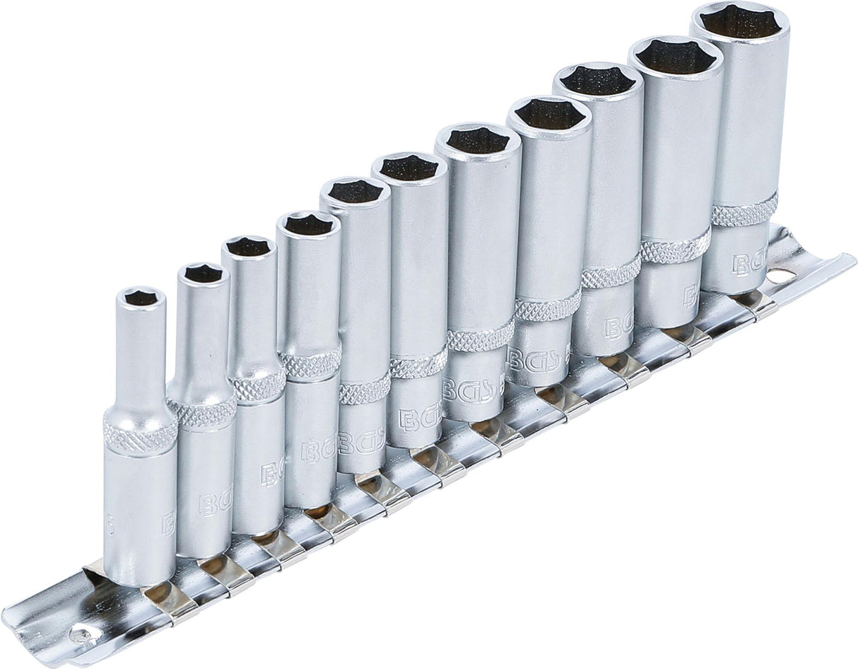 SOCKET SET, HEXAGON, DEEP | 6.3 MM (1/4") DRIVE | INCH SIZES | 11 PCS. (2429)