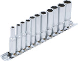SOCKET SET, HEXAGON, DEEP | 6.3 MM (1/4") DRIVE | INCH SIZES | 11 PCS. (2429)