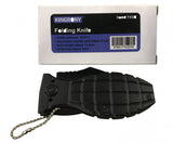 BENT KNIFE | ALUMINUM HANDLE WITH BLACK FINISH | 15.5 CM (FK6B)