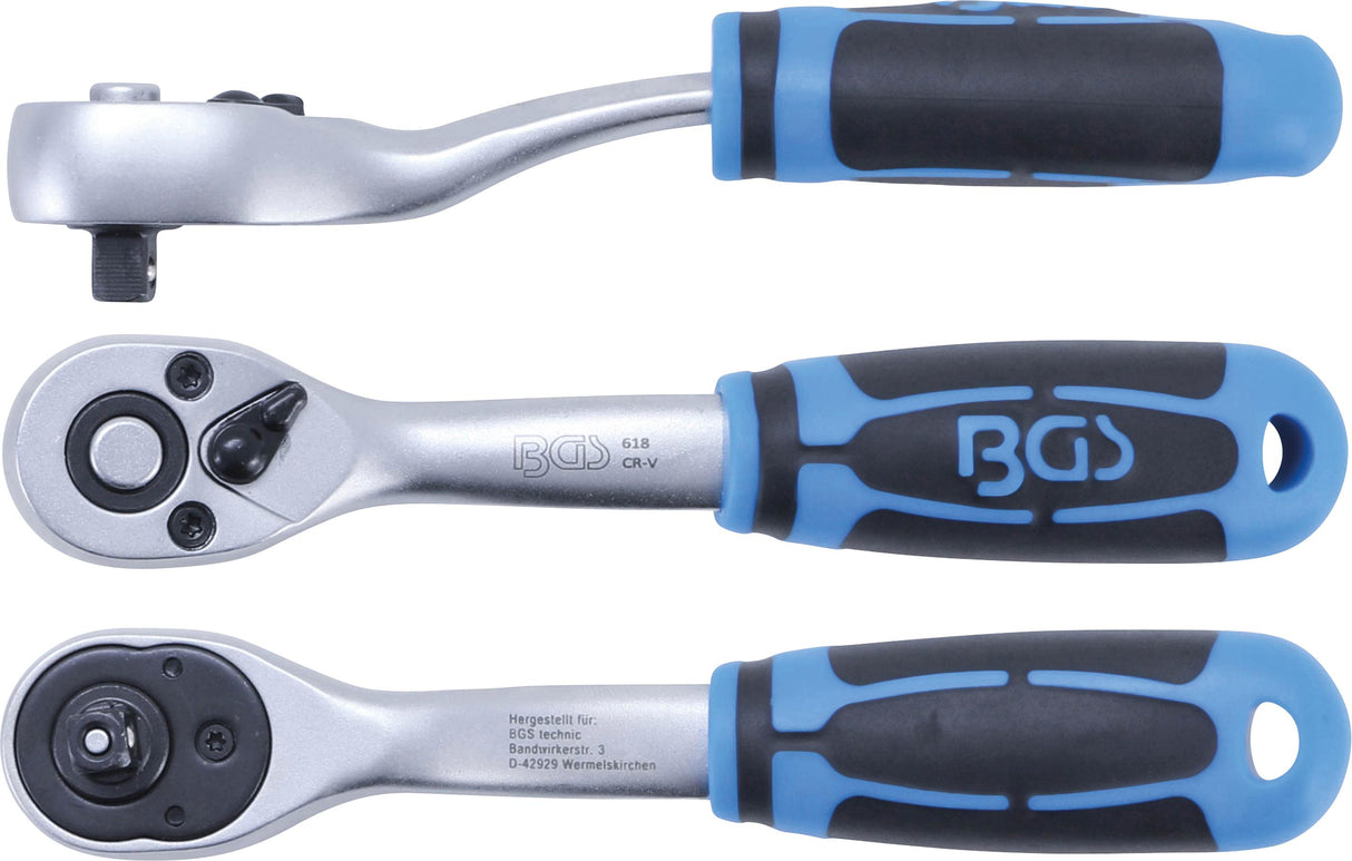 REVERSIBLE RATCHET | FINE TOOTH | 6.3 MM (1/4") (618)
