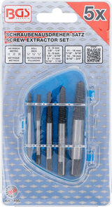 SCREW EXTRACTOR SET | SIZES 1 - 5 | 5 PCS. (1895)