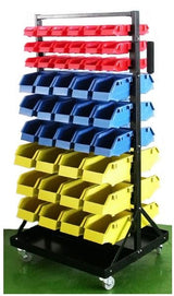 STORAGE CONTAINER WITH 90 BOXES, PALLET AND WHEELS 1300X650X575MM (B005)
