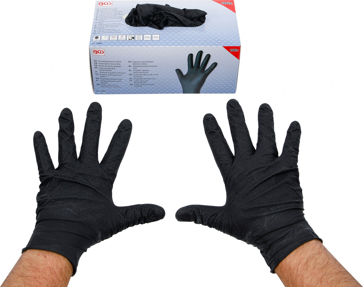 DISPOSABLE GLOVE BOX | NITRILE | WITH EXTRA GRIP | GR. L | 100 ST (74669)