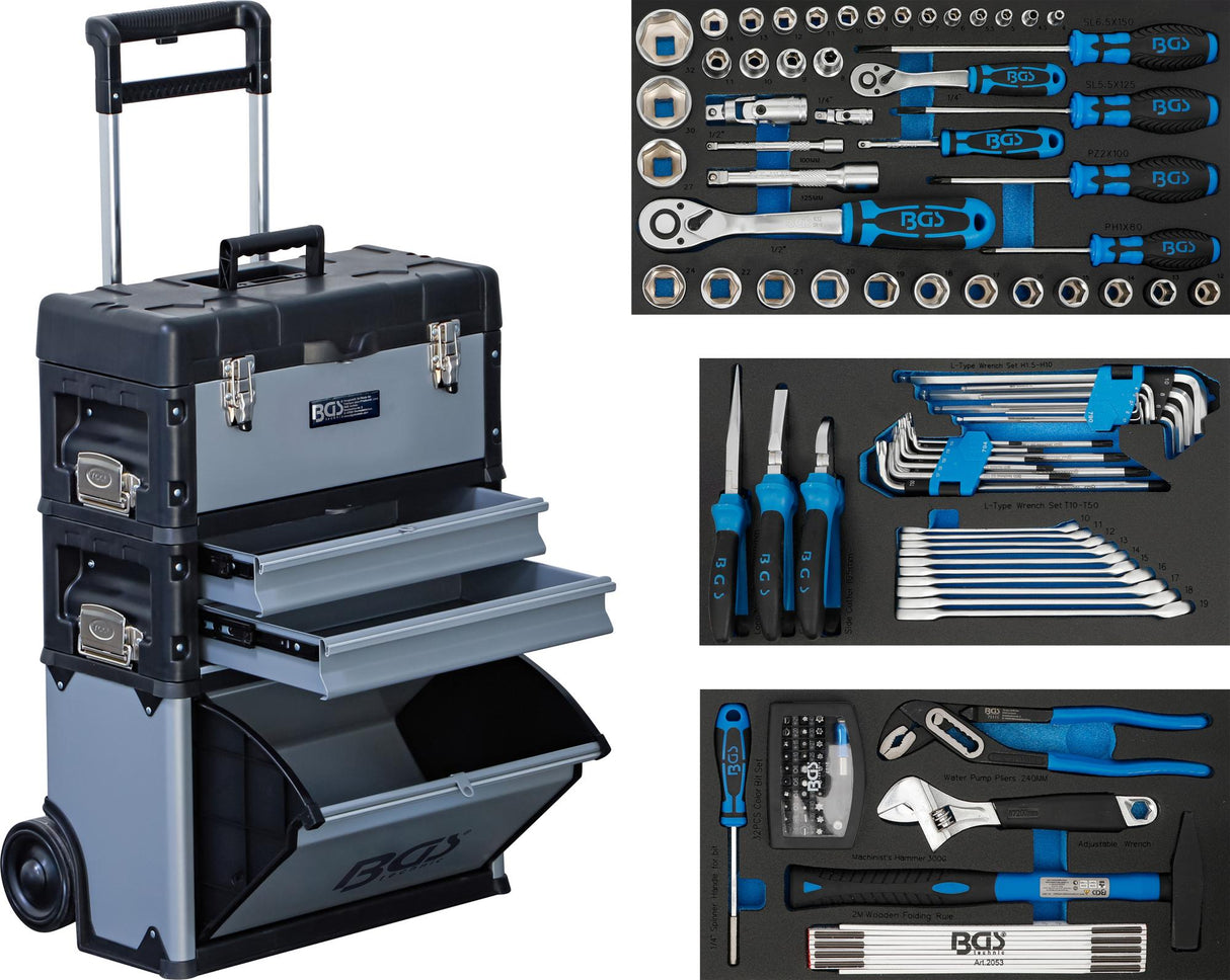 MOBILE ASSEMBLY TROLLEY | WITH 111 TOOLS (15506)