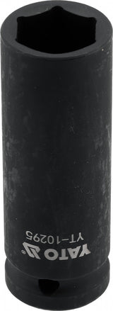 IMPACT SOCKET HEXAGONAL LONG | 12.5 MM (1/2") | 19 MM (YT-10295)