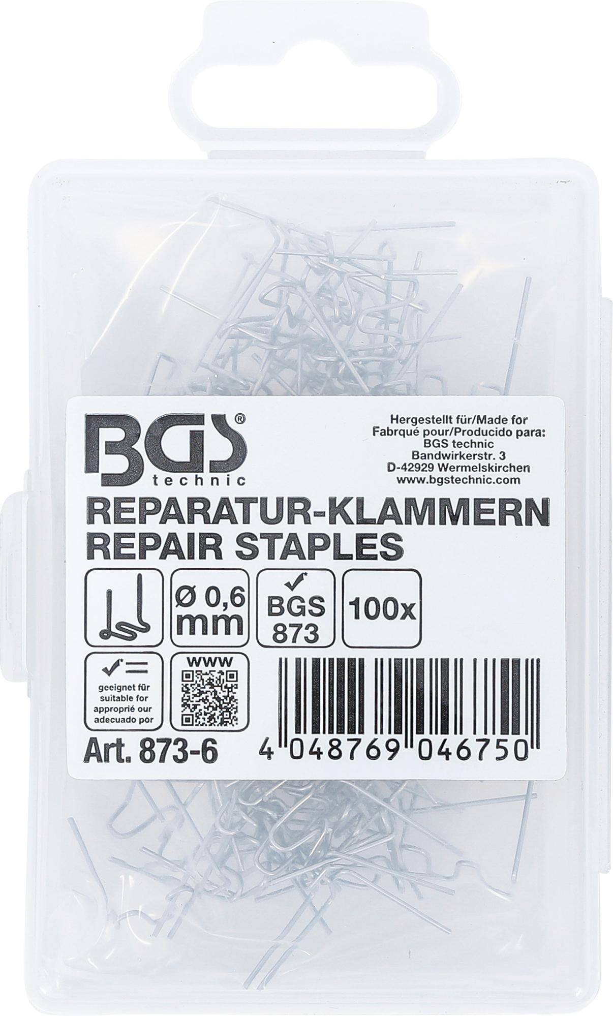 REPAIR STAPLES | W-TYPE | Ø 0.6 MM | 100 PCS. (873-6)