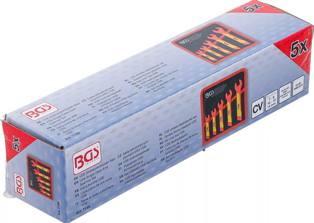 VDE SINGLE OPEN END SPANNER SET | 7 - 14 MM | 5 PCS. (7159)