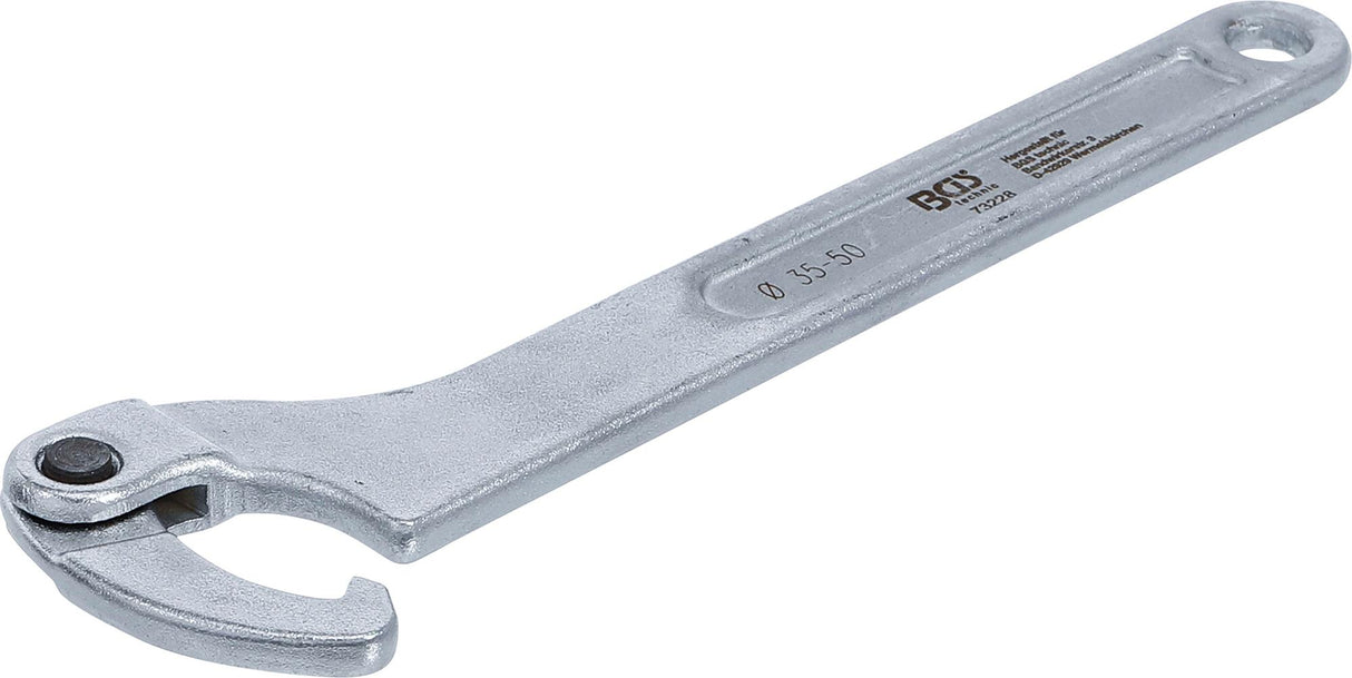 ADJUSTABLE HOOK WRENCH WITH NOSE | 35 - 50 MM (73228)