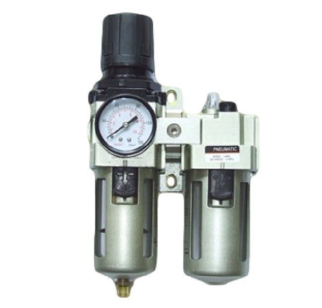 MOISTURE SEPARATOR, REGULATOR WITH PRESSURE GAUGE AND OILER 1/4" (LG-13)