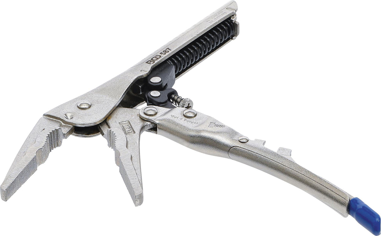 AUTOMATIC LOCKING LONG NOSE GRIP PLIERS | 190 MM (587)