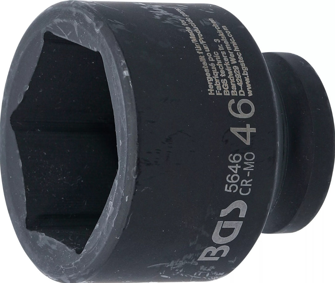 IMPACT SOCKET, HEXAGON | 20 MM (3/4") DRIVE | 46 MM (5646)