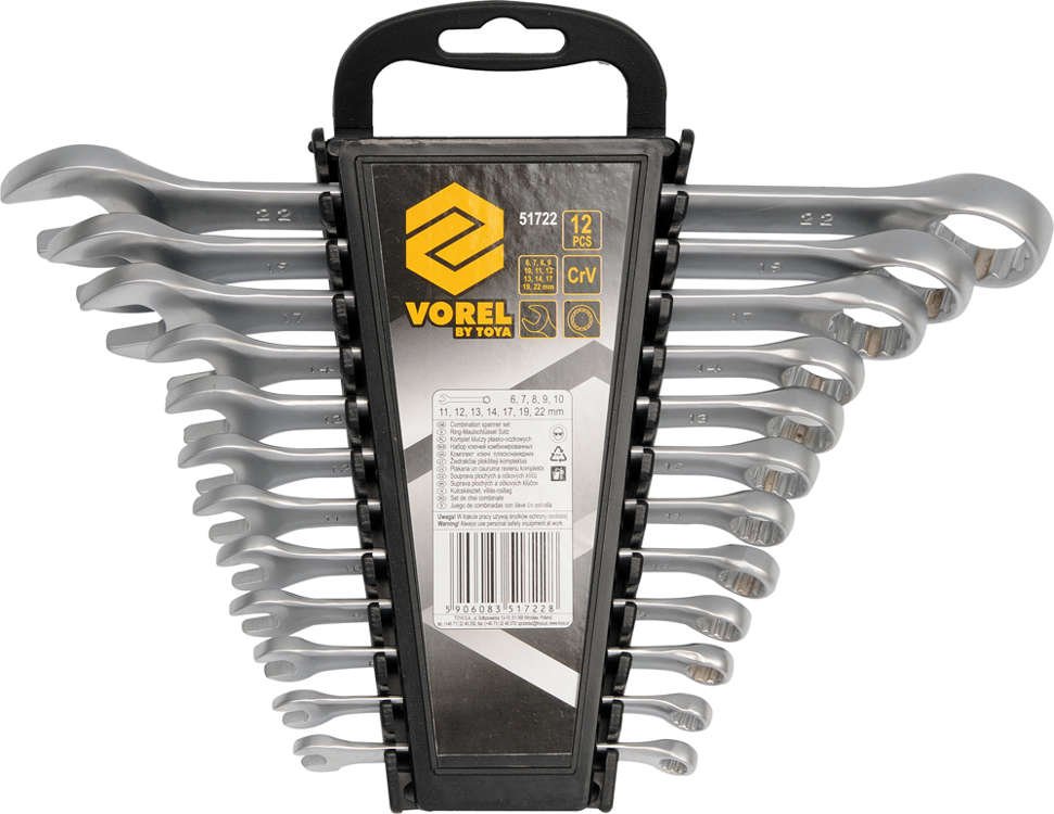 COMBINATION SPANNER SET 12PCS  6-22MM (51722)