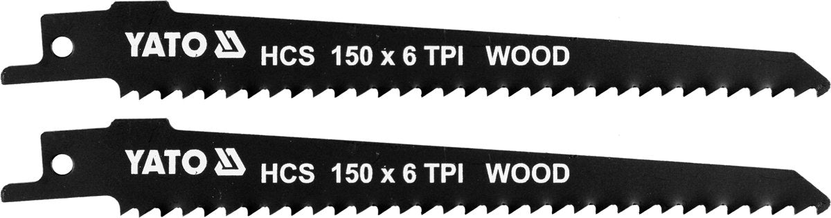 SABRE SAW BLADES HCS150MM 6TPI 2PCS (YT-33922)