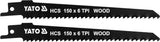 SABRE SAW BLADES HCS150MM 6TPI 2PCS (YT-33922)
