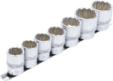 SOCKET SET, 12-POINT | 12.5 MM (1/2") DRIVE | 20 - 32 MM | 7 PCS. (9109)