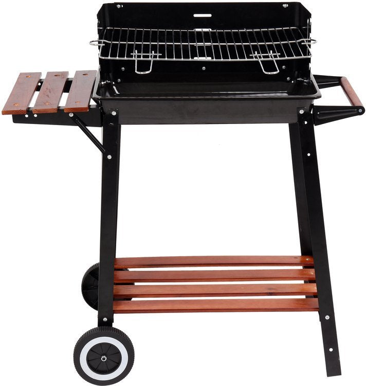 OUTDOOR BARBECUE / GRILL | WOODEN SHELF | GRATE 48X28 CM (99585)