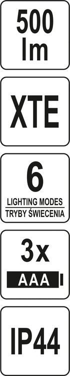 HEADLIGHT 500LM 3XAAA (YT-08595)