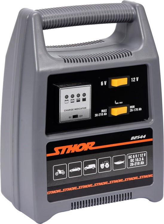 BATTERY CHARGER 6/12V 12A 210AH LED (82544)