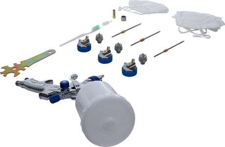 AIR PAINT SPRAY GUN | WITH 3 SPRAY NOZZLES | 1.4 - 1.7 - 2.0 MM (70048)