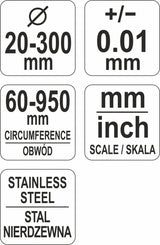 TAPE PRECISION MEASURING TOOL FOR DIAMET (YT-71700)