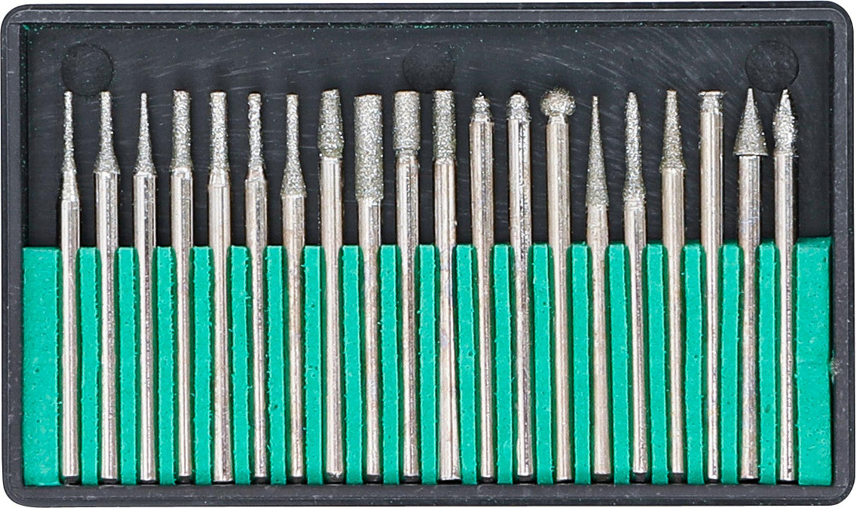 DIAMOND-COATED GRINDING AND MILLING DRILL BIT SET | 20 PCS. (1607)
