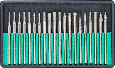 DIAMOND-COATED GRINDING AND MILLING DRILL BIT SET | 20 PCS. (1607)