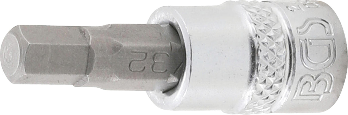 BIT SOCKET | 6.3 MM (1/4") DRIVE | INTERNAL HEXAGON 7/32" (2744)