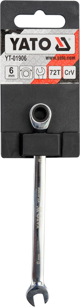 COMBINATION RATCHET WRENCH, 6MM (YT-01906)