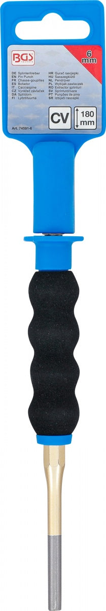 PIN PUNCH | WITH HAND PROTECTION | 180 MM | 6 MM (74591-6)
