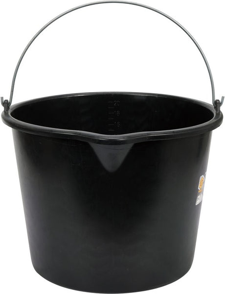 CONSTRUCTION BUCKET BLACK | WITH SPOUT | 20L (06382)