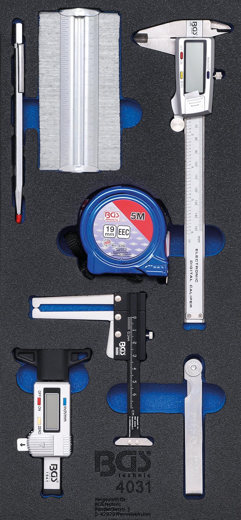 TOOL TRAY 1/3: MEASURING TOOL SET | 7 PCS. (4031)
