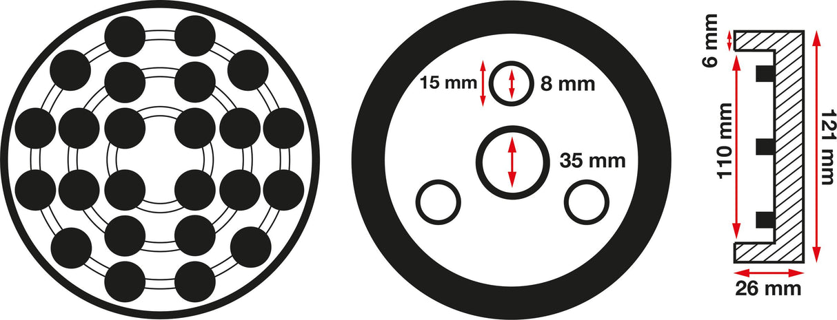 RUBBER PAD | FOR AUTO LIFTS | Ø 120 MM (6472)