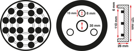 RUBBER PAD | FOR AUTO LIFTS | Ø 120 MM (6472)