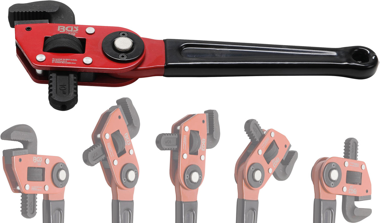ONE-HAND PIPE WRENCH | MULTI-POSITION HANDLE | 270 MM | 50 MM (528)