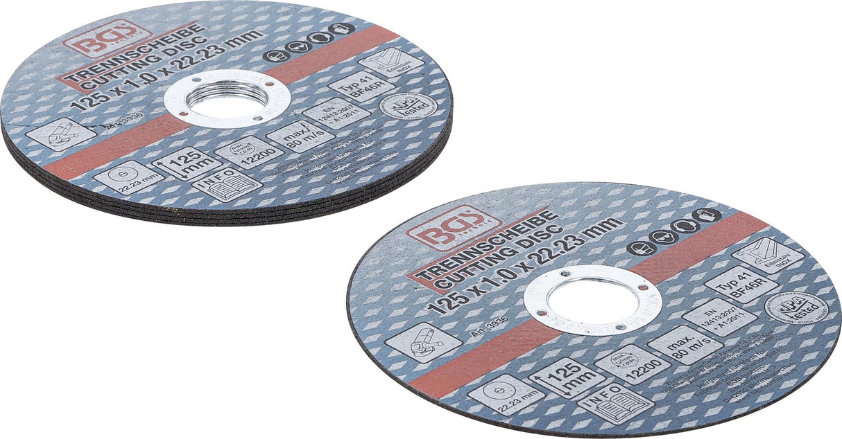 CUTTING DISCS FOR STAINLESS STEEL | Ø 125 X 1.0 X 22.2 MM | 5 PCS. (3936)