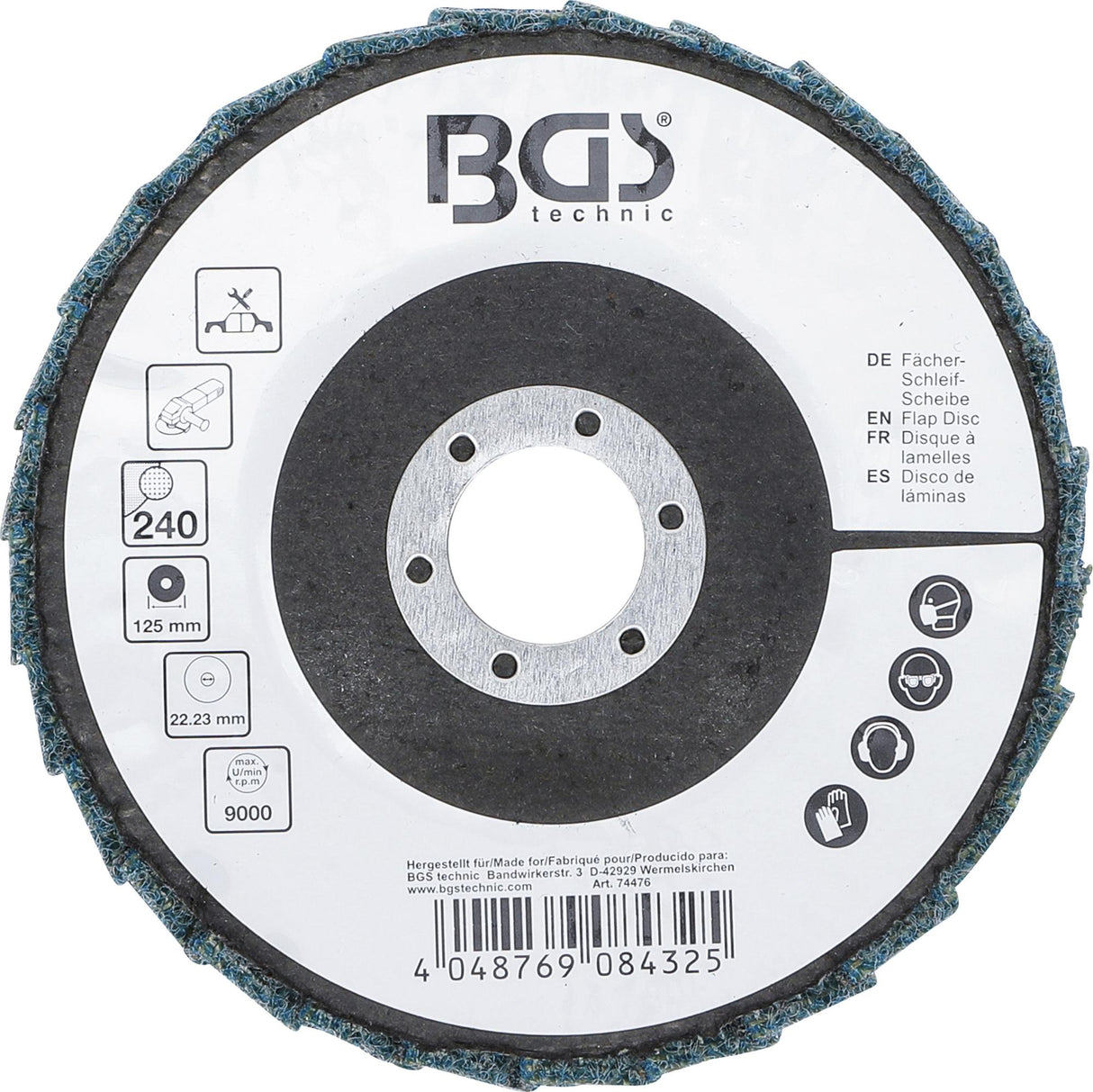 FLAP DISC | NON-WOVEN | Ø 125 MM | GRAIN SIZE 240 (74476)