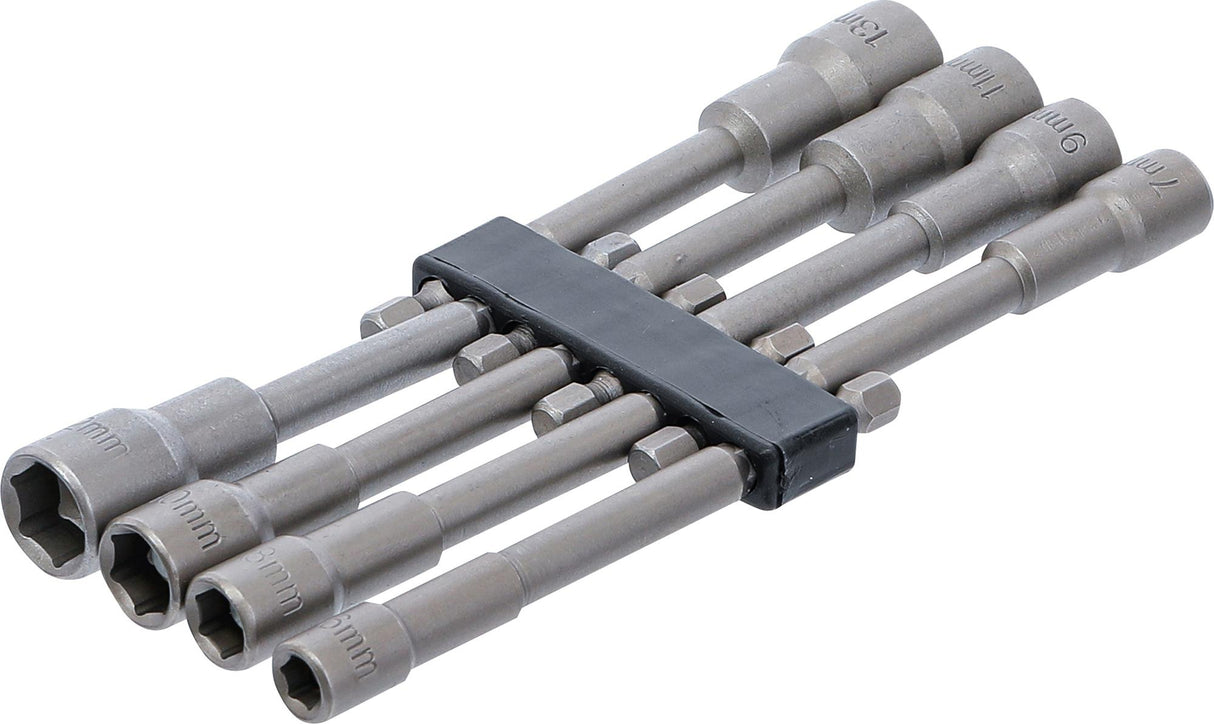 SOCKET SET, HEXAGON | EXTRA LONG | 6.3 MM (1/4") DRIVE | FOR ELECTRIC DRILLS | 6 - 13 MM | 8 PCS. (2759)