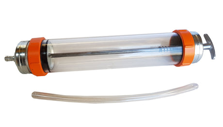OIL SYRINGE / PUMP FOR LIQUID OIL | TRANSPARENT GLASS | 500 ML (SG500)