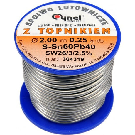 SOLDER SN60PB40 2.0MM 250G (76819)