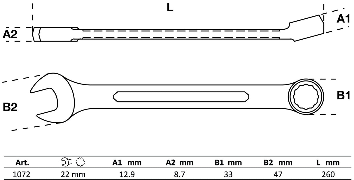 COMBINATION SPANNER | 22 MM (1072)