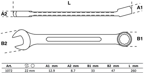 COMBINATION SPANNER | 22 MM (1072)