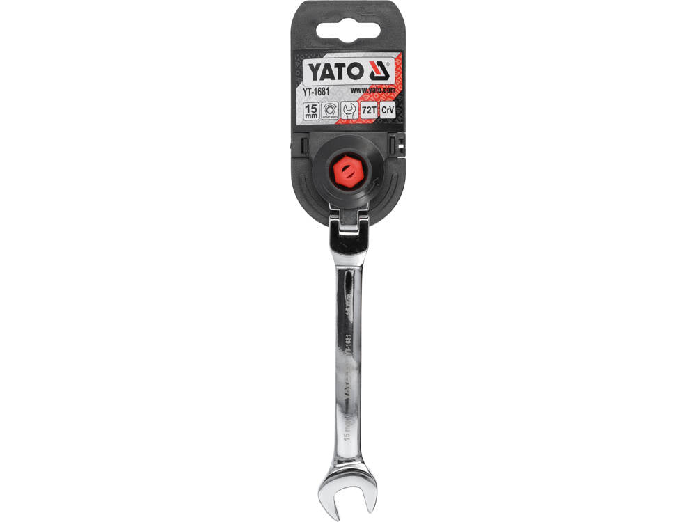 FLEX. RATCHET COMBINATION WRENCH 15MM (YT-1681)