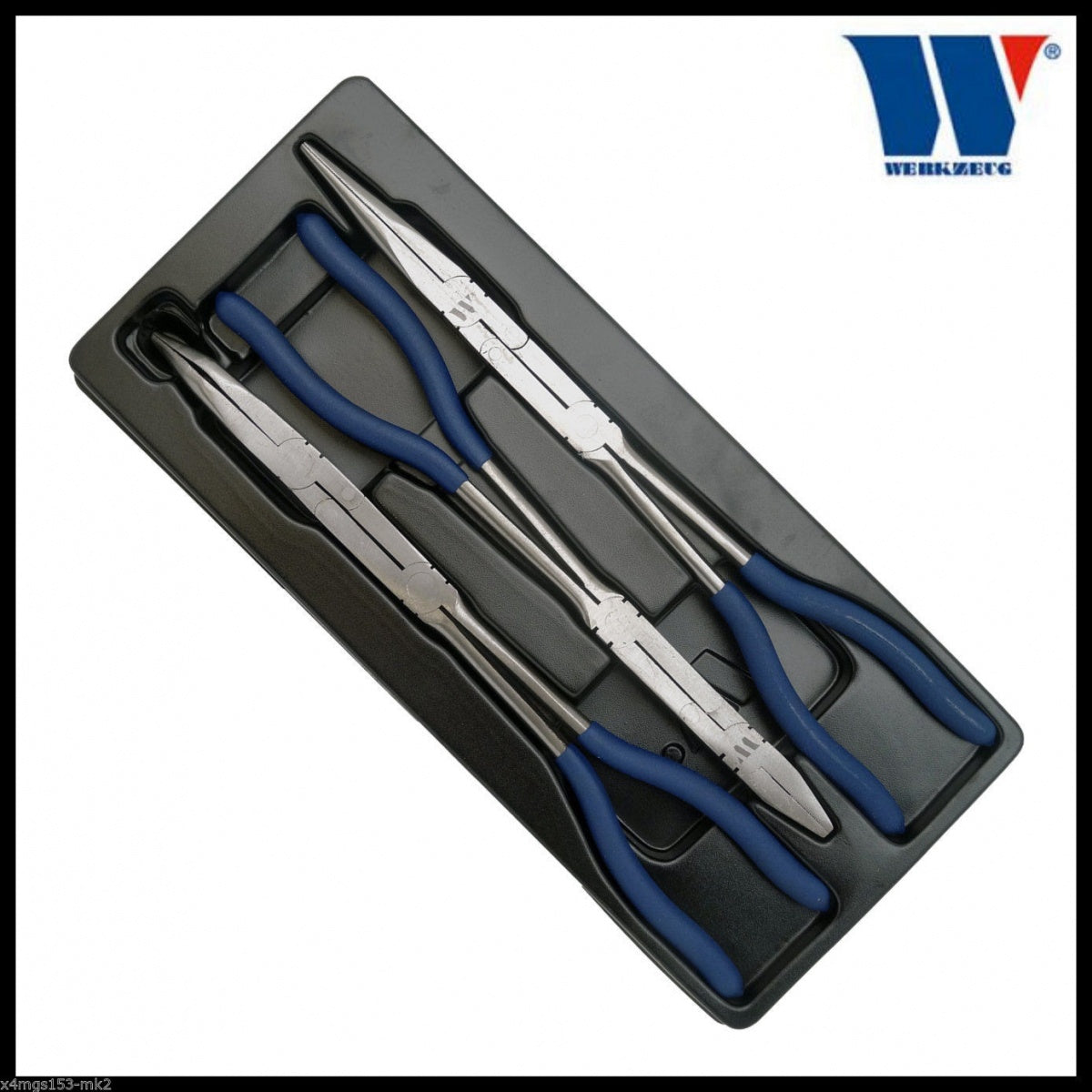 LONG NOSE PLIERS SET 3 PCS. 325 MM DOUBLE JOINT (815-WW)