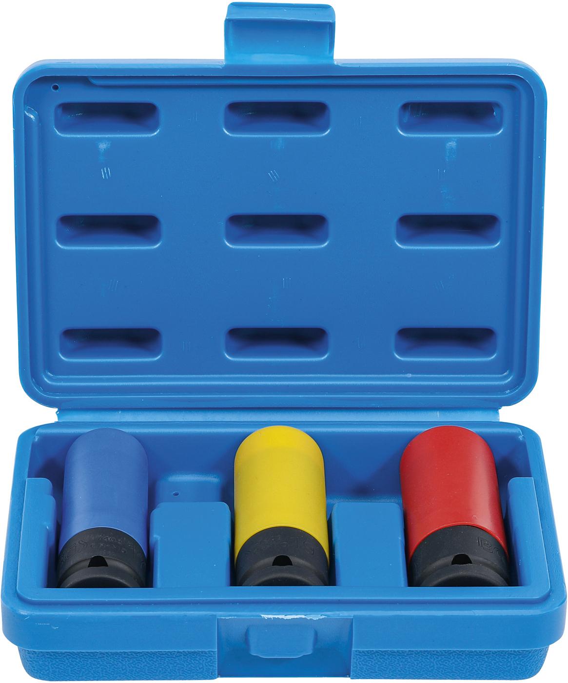 PROTECTIVE IMPACT SOCKET SET | ULTRA SLIM | 12.5 MM (1/2") DRIVE | 17 / 19 / 21 MM | 3 PCS. (7500)