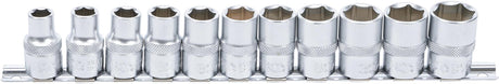 SOCKET SET, HEXAGON | 12.5 MM (1/2") DRIVE | 10 - 21 MM | 11 PCS. (9106)