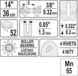 GUIDE BAR 14" 3/8"P (YT-84931)