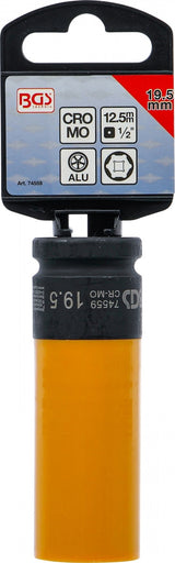 IMPACT SOCKET LONG THIN-WALLED | WITH PLASTIC PROTECTION | 12.5 MM (1/2") | 19.5 MM (74559)