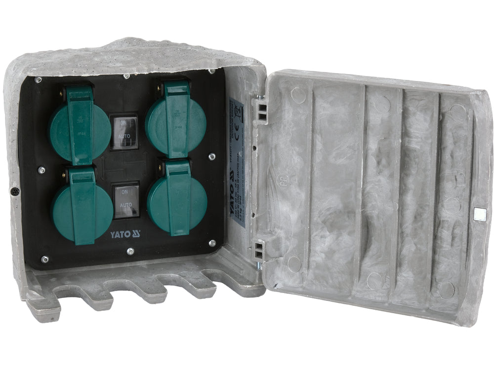 OUTDOOR SOCKET IN STONE IMITATION | IP44 | 4 X 230V (YT-81271)