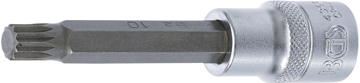 BIT SOCKET | LENGTH 100 MM | 12.5 MM (1/2") DRIVE | SPLINE (FOR XZN) | M10 (4362)